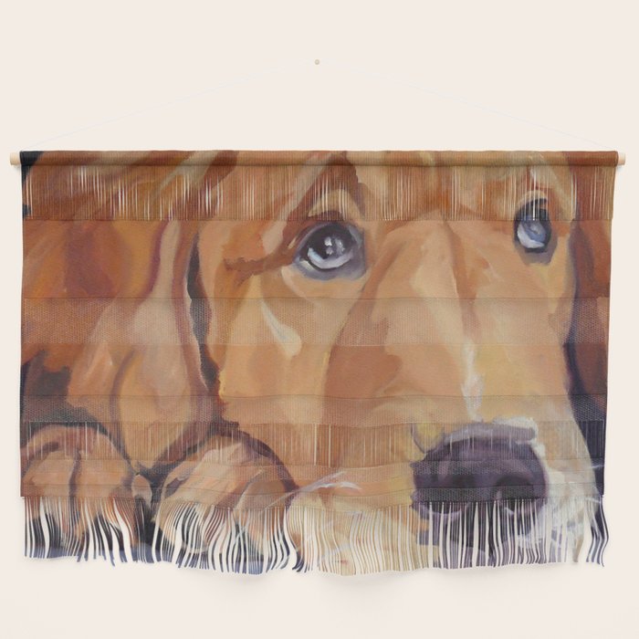 Golden Retriever Dog Portrait Wall Hanging Gallery Image 1