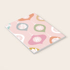 Retro Christmas Baubles Pattern on Pastel Pink Notebook Gallery Image 3