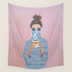 Cozy Morning Coffee Vibes Wall Tapestry Gallery Image 4