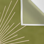 Sun and Moon - Minimalist Mid Mod Olive Green and Beige Design Wall Tapestry Gallery Image 3