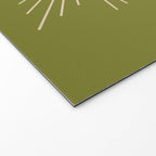 Sun and Moon - Minimalist Mid Mod Olive Green and Beige Design Welcome Mat Gallery Image 2
