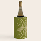 Sun and Moon - Minimalist Mid Mod Olive Green and Beige Design Wine Chiller Gallery Image 2