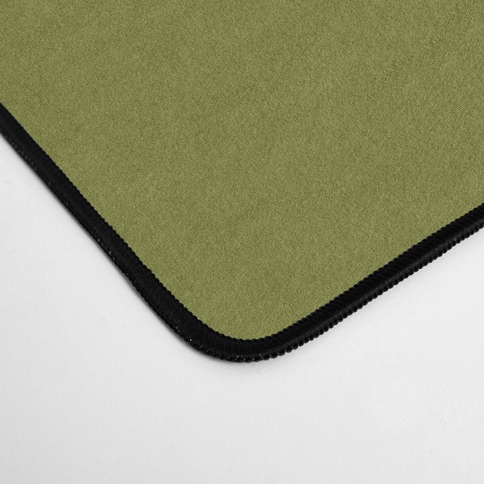 Sun and Moon - Minimalist Mid Mod Olive Green and Beige Design Desk Mat Gallery Image 4