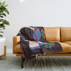Shahmaran, half woman half snake Throw Blanket Gallery Image 1