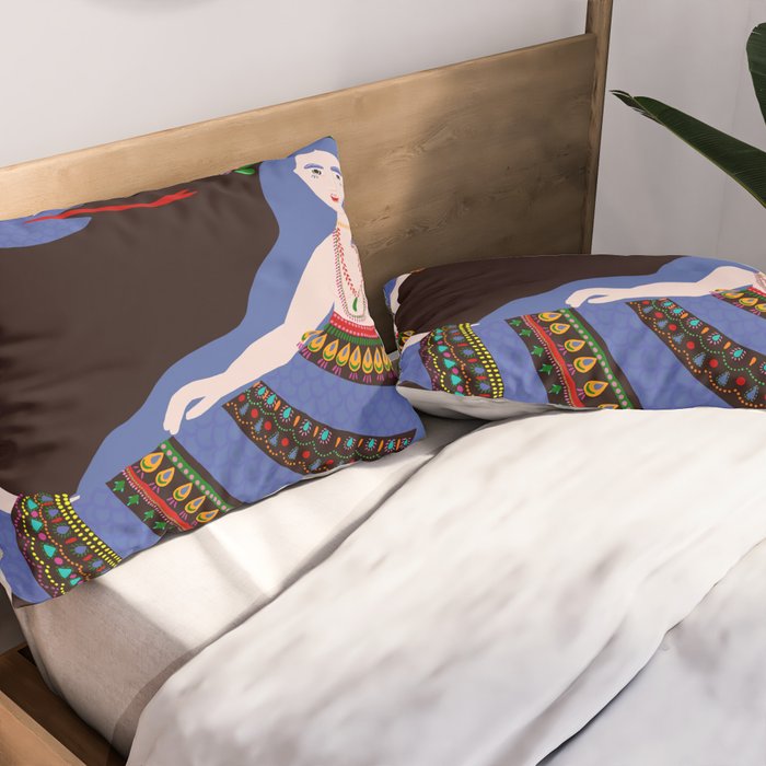Shahmaran, half woman half snake Pillow Sham Gallery Image 2