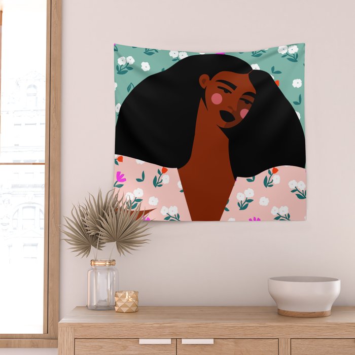 Dainty Floral Beauty Wall Tapestry Gallery Image 2