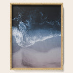 Aerial Ocean Print - Crashing Waves - Beach - Sea Travel photography Serving Tray Gallery Image 1