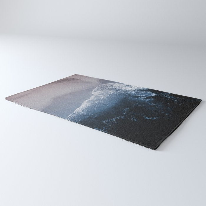 Aerial Ocean Print - Crashing Waves - Beach - Sea Travel photography Rug Gallery Image 3