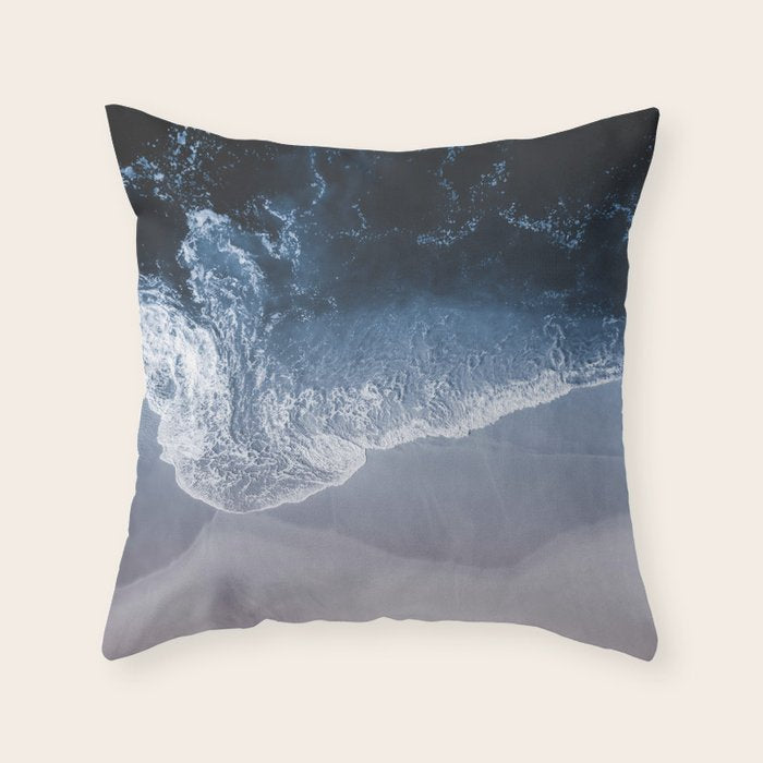 Aerial Ocean Print - Crashing Waves - Beach - Sea Travel photography Throw Pillow Gallery Image 6