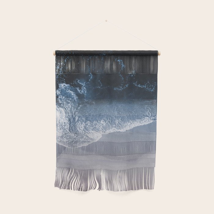Aerial Ocean Print - Crashing Waves - Beach - Sea Travel photography Wall Hanging Gallery Image 1