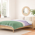 Color Block VIII Purple Green Duvet Cover Gallery Image 2