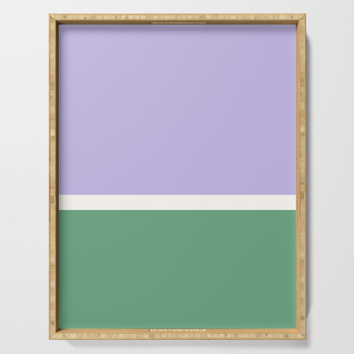 Color Block VIII Purple Green Serving Tray Gallery Image 1