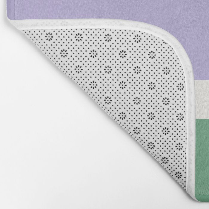 Color Block VIII Purple Green Bath Mat Gallery Image 2