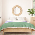 Color Block VIII Purple Green Duvet Cover Gallery Image 3