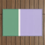 Color Block VIII Purple Green Outdoor Rug Gallery Image 1