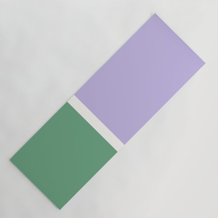 Color Block VIII Purple Green Yoga Mat Gallery Image 1