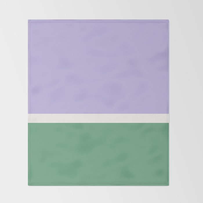 Color Block VIII Purple Green Throw Blanket Gallery Image 2