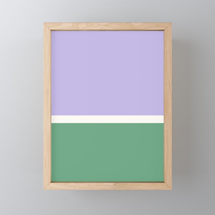 Color Block VIII Purple Green Mini Art Print Gallery Image 1