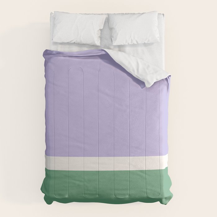 Color Block VIII Purple Green Comforter Gallery Image 1