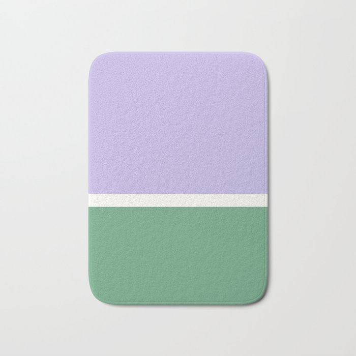 Color Block VIII Purple Green Bath Mat Gallery Image 1