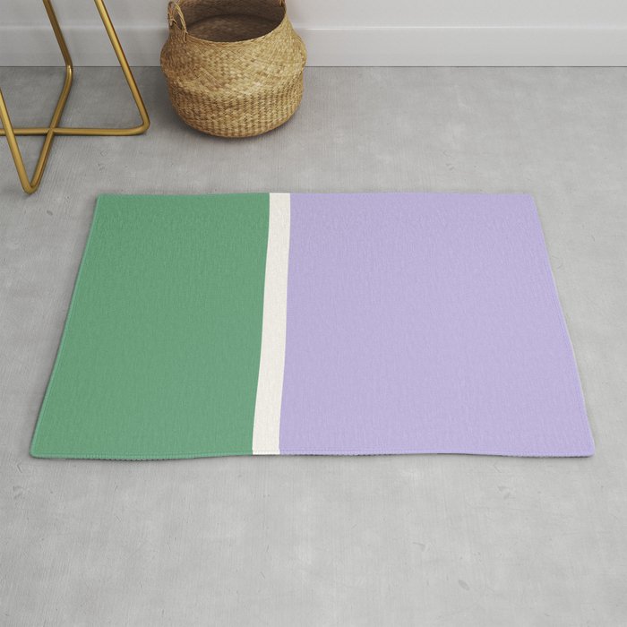 Color Block VIII Purple Green Rug Gallery Image 1