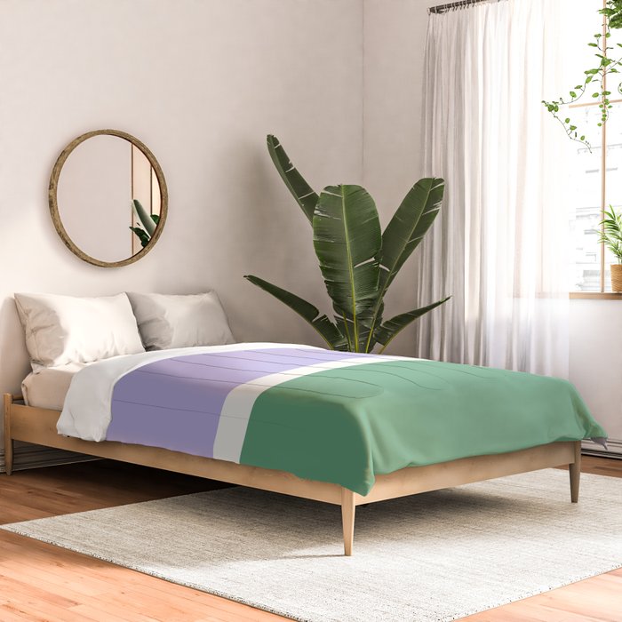 Color Block VIII Purple Green Comforter Gallery Image 2