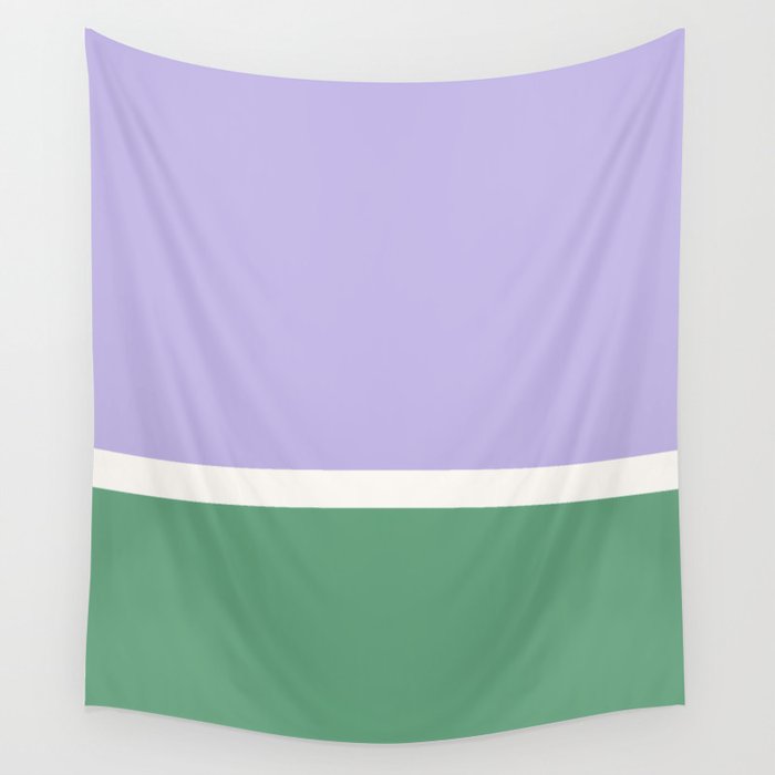 Color Block VIII Purple Green Wall Tapestry Gallery Image 4