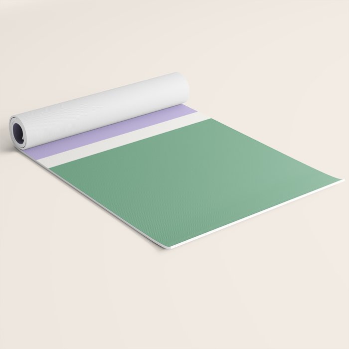Color Block VIII Purple Green Yoga Mat Gallery Image 2