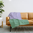 Color Block VIII Purple Green Throw Blanket Gallery Image 1