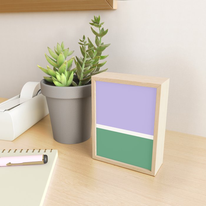 Color Block VIII Purple Green Mini Art Print Gallery Image 2
