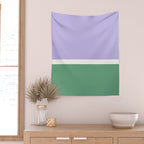 Color Block VIII Purple Green Wall Tapestry Gallery Image 2