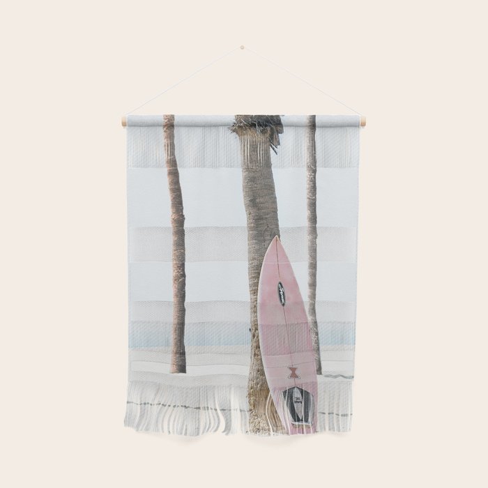 California Beach Pink Surfboard Wall Hanging Gallery Image 1