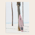 California Beach Pink Surfboard Poster Gallery Image 4