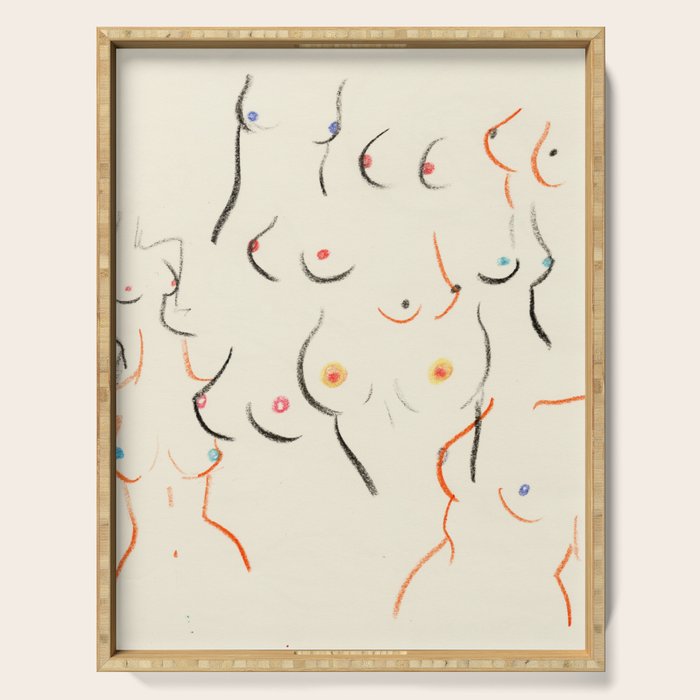Breasts in Cream Serving Tray Gallery Image 1