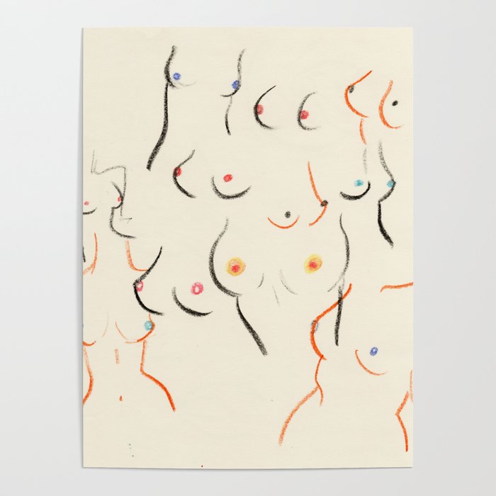 Breasts in Cream Poster