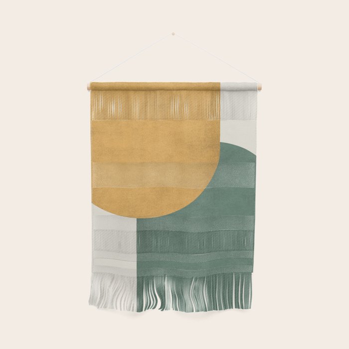 Halfmoon Colorblock 2 - Gold Green  Wall Hanging Gallery Image 1