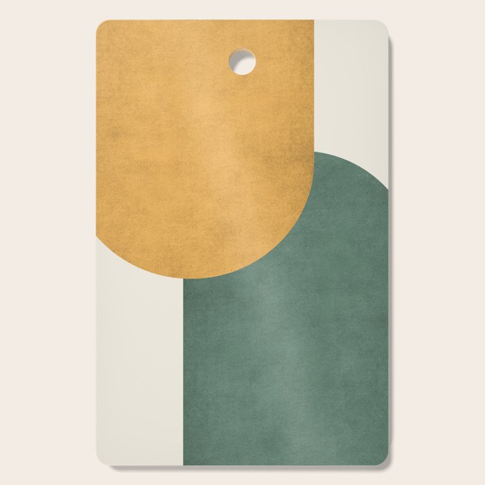 Halfmoon Colorblock 2 - Gold Green  Cutting Board Gallery Image 1
