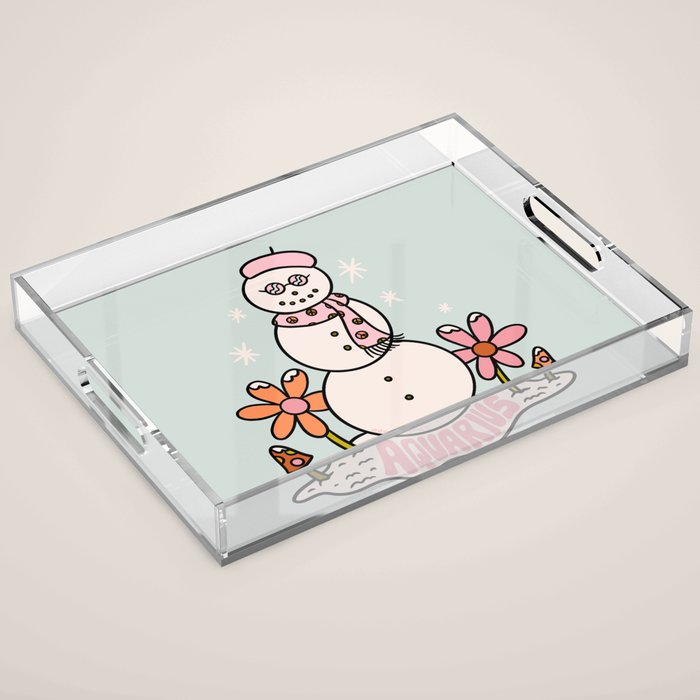 Aquarius Snowman Acrylic Tray Gallery Image 1