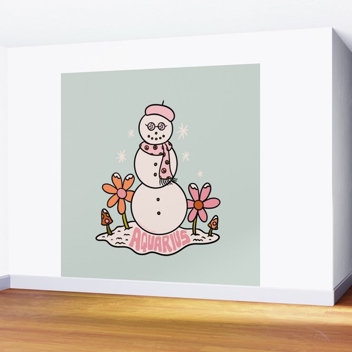 Aquarius Snowman Wall Mural Gallery Image 2