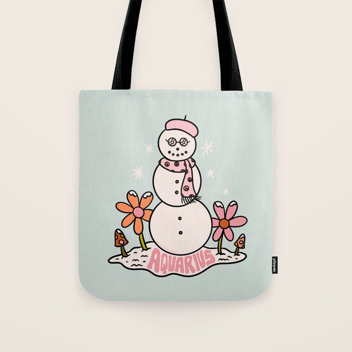 Aquarius Snowman Tote Bag Gallery Image 1