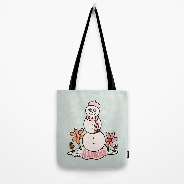 Aquarius Snowman Tote Bag Gallery Image 2