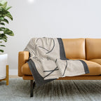 Abstract Face 4 Throw Blanket Gallery Image 1