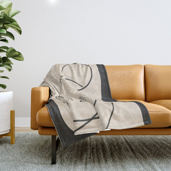 Abstract Face 4 Throw Blanket Gallery Image 1