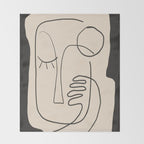 Abstract Face 4 Throw Blanket Gallery Image 2