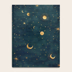 Golden Sun Moon and Stars Radiating the Universes Light Within You Notebook Gallery Image 4