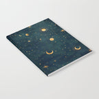 Golden Sun Moon and Stars Radiating the Universes Light Within You Notebook Gallery Image 2