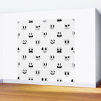 Vintage cartoon mascot face doodle pattern Wall Mural Gallery Image 2