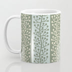 Mid Century Modern Berry Vine Sage and Mint Green Coffee Mug Gallery Image 3