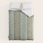 Mid Century Modern Berry Vine Sage and Mint Green Duvet Cover Gallery Image 6
