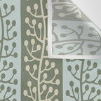 Mid Century Modern Berry Vine Sage and Mint Green Wall Tapestry Gallery Image 3